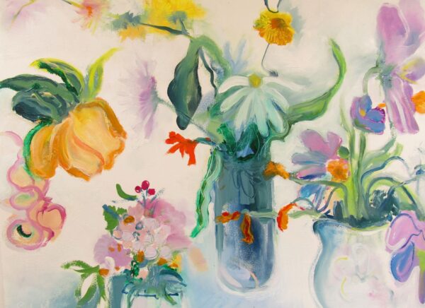 Fresh as a Daisy - Contemporary Oil Painting available to buy for your home from Sarah de Mattos