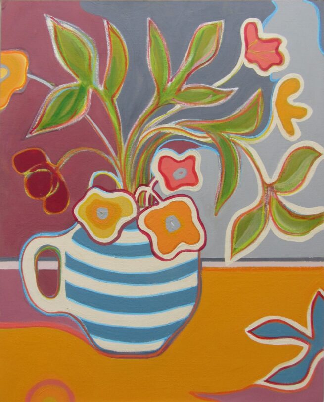 Contemporary Floral Still Life by Sarah de Mattos